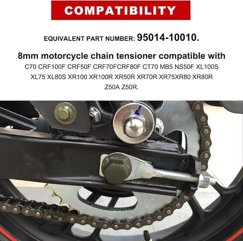 2 PCS شهود سلسلة الدراجات النارية ، استبدال محور السلسلة ، 95014-10010 استبدال جزء لـ XR50R XR70R CRF80F CT70 XL75 XL80S XL100S ، ملحقات الدراجات النارية in Saudi Arabia