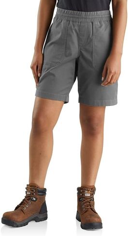 Carhartt Women 104709 Rugged Flex® Relaxed Fit Twill 5 Pocket Work SH - X -Large - Steel in Saudi Arabia