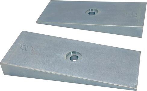 2" Wide Steel 6 Degree Shims Wedge for Pinion Angle or Caster - Set of 2, Zinc Plated (6° Degree) in Kuwait