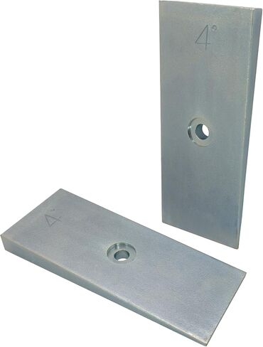 2" Wide Steel 6 Degree Shims Wedge for Pinion Angle or Caster - Set of 2, Zinc Plated (6° Degree) in Kuwait