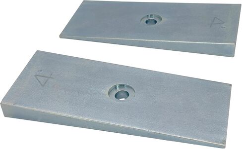 2" Wide Steel 6 Degree Shims Wedge for Pinion Angle or Caster - Set of 2, Zinc Plated (6° Degree) in Kuwait