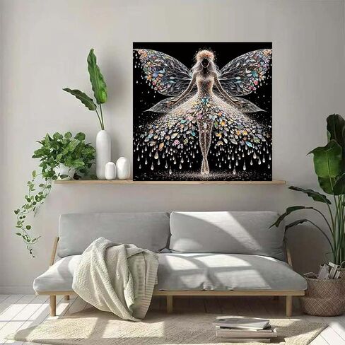 ZHUDENGXJL 5D Colorful Rose Diamond Painting Kits for Adults, Flowers Diamond Art Kits for Beginner, DIY Round Full Drill Gem Art Kits for Home Wall Decor Gifts 12x 16 Inch in Saudi Arabia