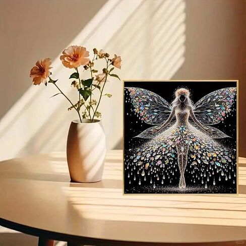 ZHUDENGXJL 5D Colorful Rose Diamond Painting Kits for Adults, Flowers Diamond Art Kits for Beginner, DIY Round Full Drill Gem Art Kits for Home Wall Decor Gifts 12x 16 Inch in Saudi Arabia