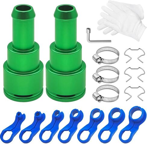 2PCS Heater Hose Connectors, 3/4inch to 5/8inch Aluminum Coolant Hose Connector, 3/4“ Heater Hose Fitting, Metal Heater Core Hose Fitting for Replacement 15032062 15151875 1583477 15145587 in Saudi Arabia