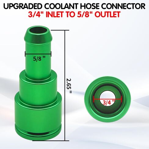 2PCS Heater Hose Connectors, 3/4inch to 5/8inch Aluminum Coolant Hose Connector, 3/4“ Heater Hose Fitting, Metal Heater Core Hose Fitting for Replacement 15032062 15151875 1583477 15145587 in Saudi Arabia