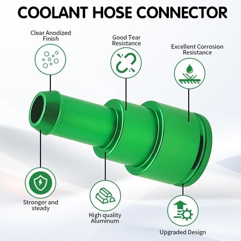 2PCS Heater Hose Connectors, 3/4inch to 5/8inch Aluminum Coolant Hose Connector, 3/4“ Heater Hose Fitting, Metal Heater Core Hose Fitting for Replacement 15032062 15151875 1583477 15145587 in Saudi Arabia