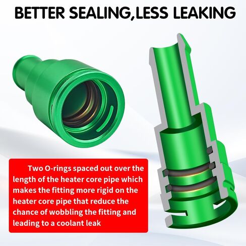 2PCS Heater Hose Connectors, 3/4inch to 5/8inch Aluminum Coolant Hose Connector, 3/4“ Heater Hose Fitting, Metal Heater Core Hose Fitting for Replacement 15032062 15151875 1583477 15145587 in Saudi Arabia