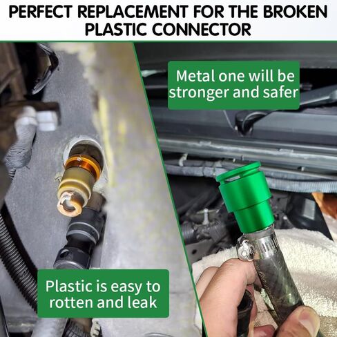 2PCS Heater Hose Connectors, 3/4inch to 5/8inch Aluminum Coolant Hose Connector, 3/4“ Heater Hose Fitting, Metal Heater Core Hose Fitting for Replacement 15032062 15151875 1583477 15145587 in Saudi Arabia