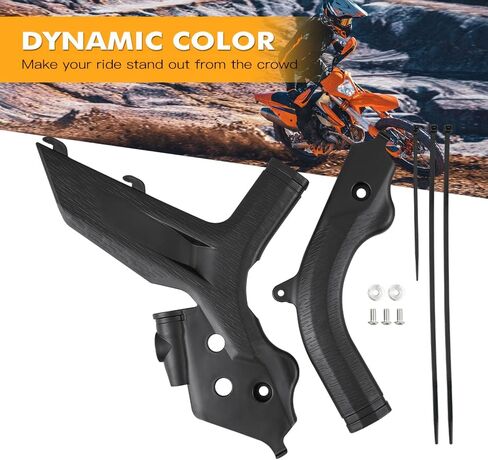 Orange Motorcycle Frame Protection Shield Covers Compatible with KTM 125-450 SX/SX-F/XC/XC-F 2019 2020 2021 2022 125-500 EXC/EXC-F/XC-W/XCF-W 2020 2021 2022 See Fitment in Saudi Arabia