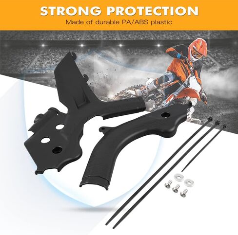 Orange Motorcycle Frame Protection Shield Covers Compatible with KTM 125-450 SX/SX-F/XC/XC-F 2019 2020 2021 2022 125-500 EXC/EXC-F/XC-W/XCF-W 2020 2021 2022 See Fitment in Saudi Arabia