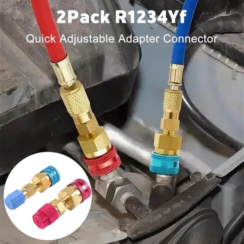 محول R1234YF ، R1234YF إلى R134A مقرنات سريعة ، مجموعة تحويل الموصل الجانبية العالية/المنخفضة ، محولات R134A إلى R1234YF ل R1234YF EDIRGERANT CORNINGERING RESTRAGE in Kuwait