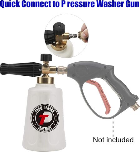 Tool Daily Pressure Washer Foam Cannon with 3 Pieces Curved Extension Wands 16 Inch, Soap Spray Nozzle, 1/4" Quick Connect, 3600 PSI in Saudi Arabia