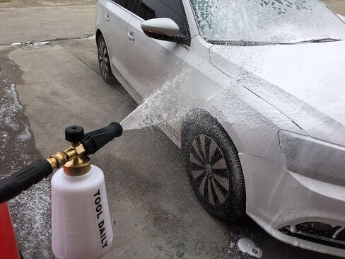 Tool Daily Pressure Washer Foam Cannon with 3 Pieces Curved Extension Wands 16 Inch, Soap Spray Nozzle, 1/4" Quick Connect, 3600 PSI in Saudi Arabia