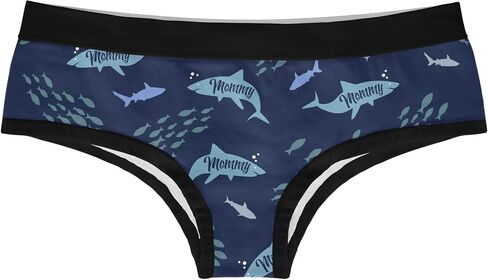 Crazy Dog T-Shirts Mommy Shark Womens Panties Funny Mothers Day Bikini Brief Graphic Underwear Girl in Saudi Arabia