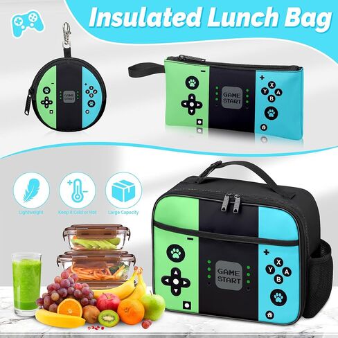 حقيبة ظهر للألعاب للأولاد ، حقيبة ظهر للألعاب 4pcs مع صندوق الغداء وحالة قلم رصاص للأطفال ، حقائب فيديو ألعاب الفيديو in Kuwait
