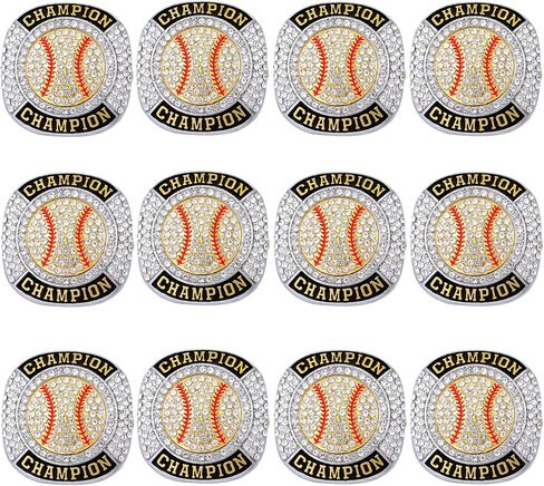 حجم 7-14 Softball Baseball Championship Rings Basebll Ring Trophy Sport Ball Award Team in Kuwait