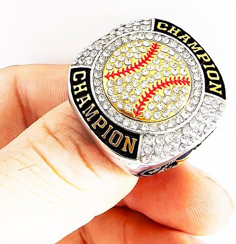 حجم 7-14 Softball Baseball Championship Rings Basebll Ring Trophy Sport Ball Award Team in Kuwait