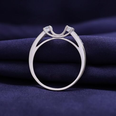 منطقة جوهرة الولايات المتحدة الأمريكية البيضاء الماس الطبيعية solitaire خاتم حارس المحسنة في الذهب الصلب 14K (0.26 ct) in Saudi Arabia