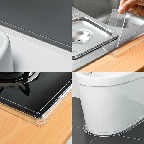 Caulk Tape Bath & Kitchen Caulking Tape Self Adhesive Waterproof, Toilet Caulk Sealant Tape, Bathtub Caulk Sealing Strip Tape for Bathroom Caulking Tape Shower Caulk Strip (1.5"x10.5Ft) in Kuwait