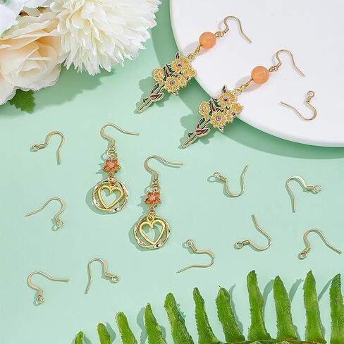 UNICRAFTALE About 300Pcs Fish Hook Earring Hooks Findings 316 Surgical Stainless Steel Earring Wire French Hooks with Coil Ear Wires with Loops for Earring Supplies DIY Earrings Making in Saudi Arabia