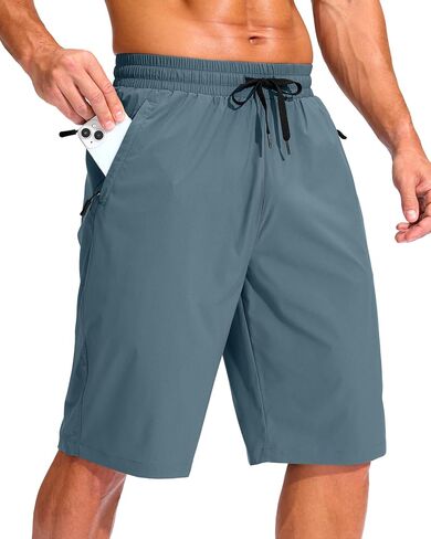 G Gradual Men's 11"/13" Board Shorts with 3 Zipper Pockets Long Swim Trunks Quick Dry Bathing Suit Beach Shorts No Liner in Kuwait