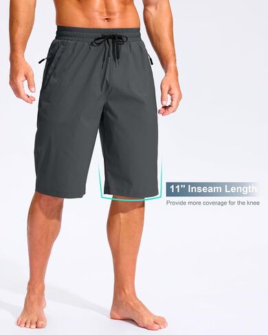 G Gradual Men's 11"/13" Board Shorts with 3 Zipper Pockets Long Swim Trunks Quick Dry Bathing Suit Beach Shorts No Liner in Kuwait