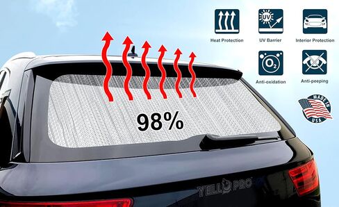 yellopro الخلفية الخلفية نافذة Sunshade ملاءمة مخصصة لعام 2022 2023 2024 2025 R1S R1S SUV ، حماية أشعة الشمس العزل كتلة uv uccessories [مصنوعة في الولايات المتحدة] in Saudi Arabia