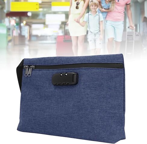 حقيبة إثبات الرائحة مع قفل تركيبة ، قفل قفل الأموال من القفل حقيبة لودائع بنك السفر النقد (الأزرق البحري) in Kuwait