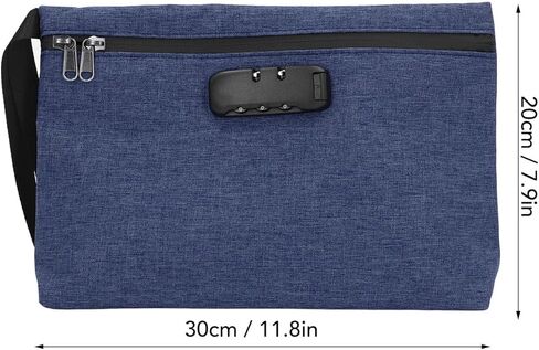 حقيبة إثبات الرائحة مع قفل تركيبة ، قفل قفل الأموال من القفل حقيبة لودائع بنك السفر النقد (الأزرق البحري) in Kuwait