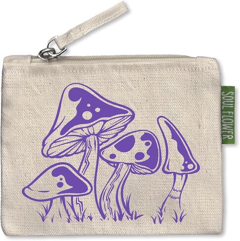 Soul Flower Small Eco Zipper Pouch (Mushroom Botanical Morel) in Kuwait