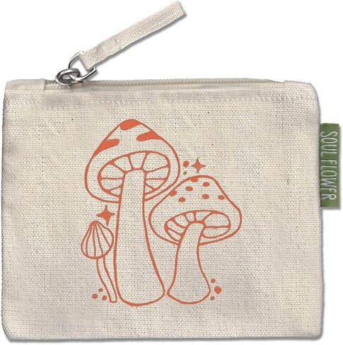 Soul Flower Small Eco Zipper Pouch (Mushroom Botanical Morel) in Kuwait