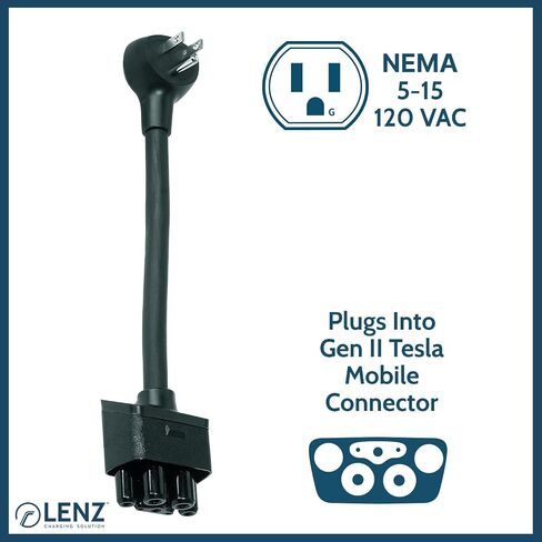 محول NEMA 14-30 لشاحن الهاتف المحمول Tesla Gen 2، قم بتوصيل شاحن الهاتف المحمول Tesla بمنفذ NEMA 14-30 240 فولت عند 32 أمبير (طول 14-30 15.5 بوصة) in Kuwait