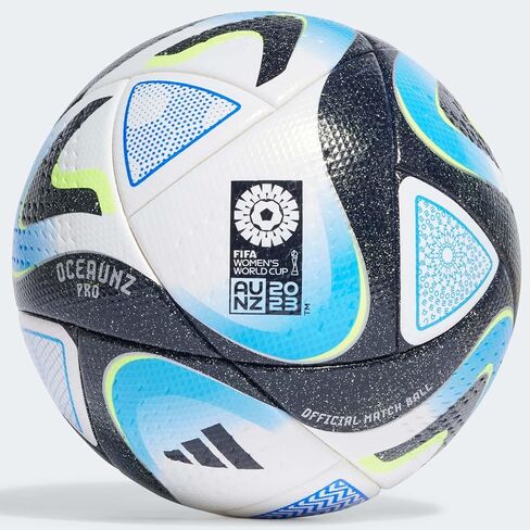 adidas FIFA Women's World Cup Pro Official Final Match Ball - The Choice for Elite Women's Soccer (Gold Metallic/Dark Blue/Clear Aqua/Solar Orange) Size 5 in Saudi Arabia