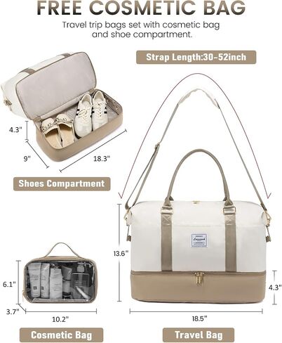 LOVEVOOK Travel Bag Weekender Bags for Women, Carry on Overnight Bag with Shoe Compartment,Duffle Bag with Laptop Pocket,Hospital Bag for Labor Delivery,Gym Tote Bag with Toiletry Bag in Saudi Arabia