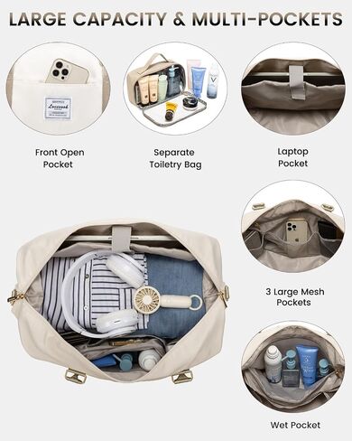 LOVEVOOK Travel Bag Weekender Bags for Women, Carry on Overnight Bag with Shoe Compartment,Duffle Bag with Laptop Pocket,Hospital Bag for Labor Delivery,Gym Tote Bag with Toiletry Bag in Saudi Arabia