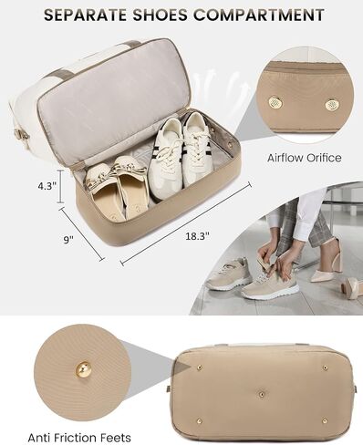 LOVEVOOK Travel Bag Weekender Bags for Women, Carry on Overnight Bag with Shoe Compartment,Duffle Bag with Laptop Pocket,Hospital Bag for Labor Delivery,Gym Tote Bag with Toiletry Bag in Saudi Arabia