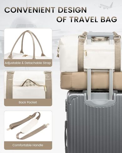 LOVEVOOK Travel Bag Weekender Bags for Women, Carry on Overnight Bag with Shoe Compartment,Duffle Bag with Laptop Pocket,Hospital Bag for Labor Delivery,Gym Tote Bag with Toiletry Bag in Saudi Arabia