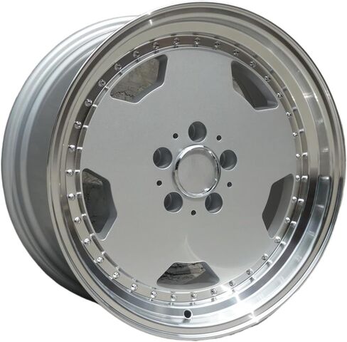 1PCS Classic Car Wheel Rim 17 inch 17 × 8.0 17x9.5 5x112 عجلات سبيكة السيارات متداخلة متوافقة مع SL 300 Car Rims (Black1_17in.) in Saudi Arabia