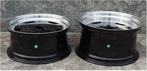 1PCS Classic Car Wheel Rim 17 inch 17 × 8.0 17x9.5 5x112 عجلات سبيكة السيارات متداخلة متوافقة مع SL 300 Car Rims (Black1_17in.) in Saudi Arabia