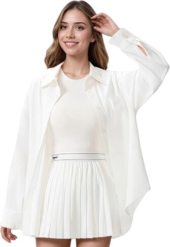 Women's UPF 100 Sun Protection Shirts Long Sleeve UV Cooling Fishing Hiking Travel Beach Summer Button Down Safari Shirts in Kuwait