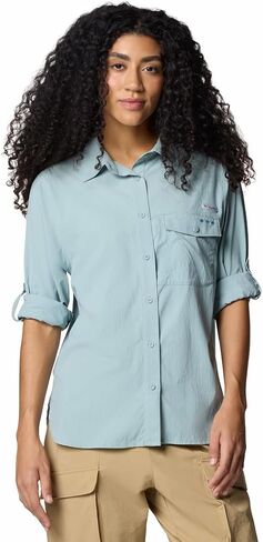 Columbia Wild Cast Long-Sleeve Shirt - Women's, Crushed Blue, XS in Saudi Arabia