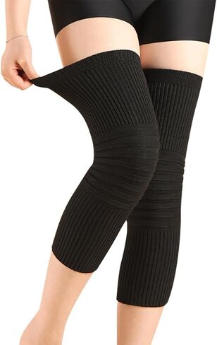 Winter Knee Warmer Knit Leg Warmers Knitted Warm Knee Pads Arthritic Knee Braces Sleeve Cycling Skiing Knee Protector in Saudi Arabia