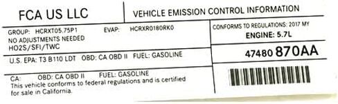 MOPAR 47480870AA LABEL LABEL in Saudi Arabia