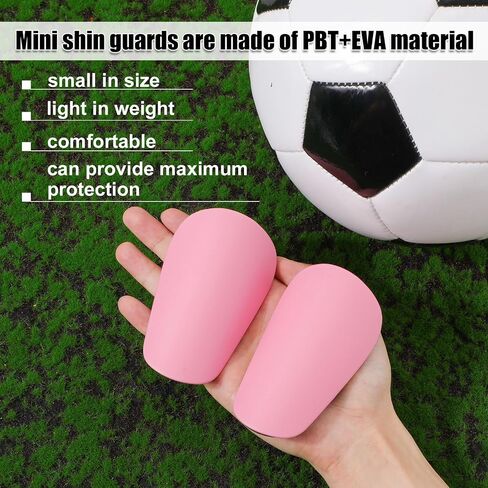 4pcs Mini Soccer Shin Guards, 3.94x2.36 Inch Small Shin Guards Extra Mini Shin Pads Protective Equipment Tiny Guards for Teenagers Adults Boys Girls (Black +White) in Saudi Arabia