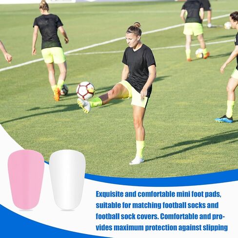 4pcs Mini Soccer Shin Guards, 3.94x2.36 Inch Small Shin Guards Extra Mini Shin Pads Protective Equipment Tiny Guards for Teenagers Adults Boys Girls (Black +White) in Saudi Arabia