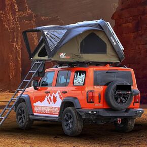 Naturnest Rooftop Tent Hard Shell with Annex Room, Easy Set Up Large Tent for 2-3 Person Camping, Waterproof Windproof 4 Season Tents for Truck, Jeep, SUV, Van, Trailer - Sirius 1 Plus with Annex Room in Saudi Arabia