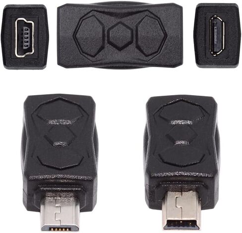 xiwai 90/360 درجة زاوية USB-C إلى محول Micro USB 4 حزم، USB2.0 نوع C أنثى إلى Micro USB ذكر محول بيانات الطاقة (يمين ويسار ولأعلى وأسفل) للهاتف اللوحي in Kuwait