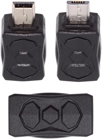 xiwai 90/360 درجة زاوية USB-C إلى محول Micro USB 4 حزم، USB2.0 نوع C أنثى إلى Micro USB ذكر محول بيانات الطاقة (يمين ويسار ولأعلى وأسفل) للهاتف اللوحي in Kuwait