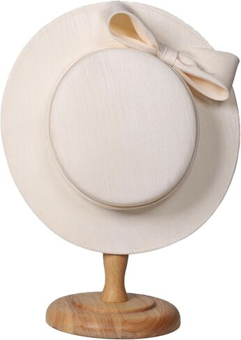 قبعة الكنيسة الحافة العريضة للنساء - أنيقة كنتاكي مع القوس ، حزب الشاي الزفاف الزفاف الحزب الرسمي شقة القبعات دربي أعلى القبعات in Kuwait