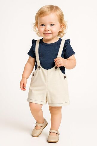 Unisex Linen Overalls Summer Suspender Shorts with Adjustable Straps in Saudi Arabia